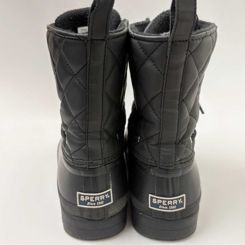 Sperry Topsider Gosling Quilted Duck Boot Waterproof Black - Picture 5 of 11